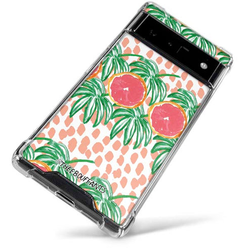 Bouffants and Broken Hearts Graphic Grapefruit Google Pixel 6 Clear Case